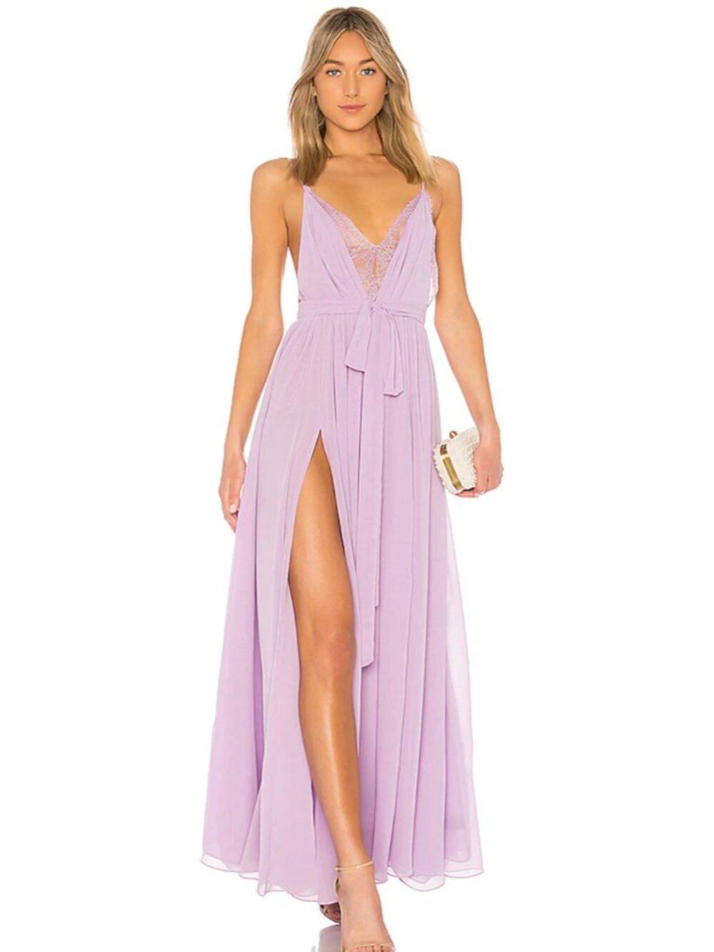 Michael Costello Justin Gown in Lavender